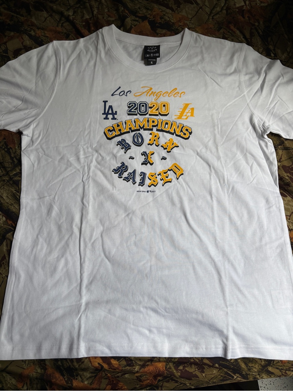 BORN X RAISED White Los Angeles 2020 Champions Graphic Tee
